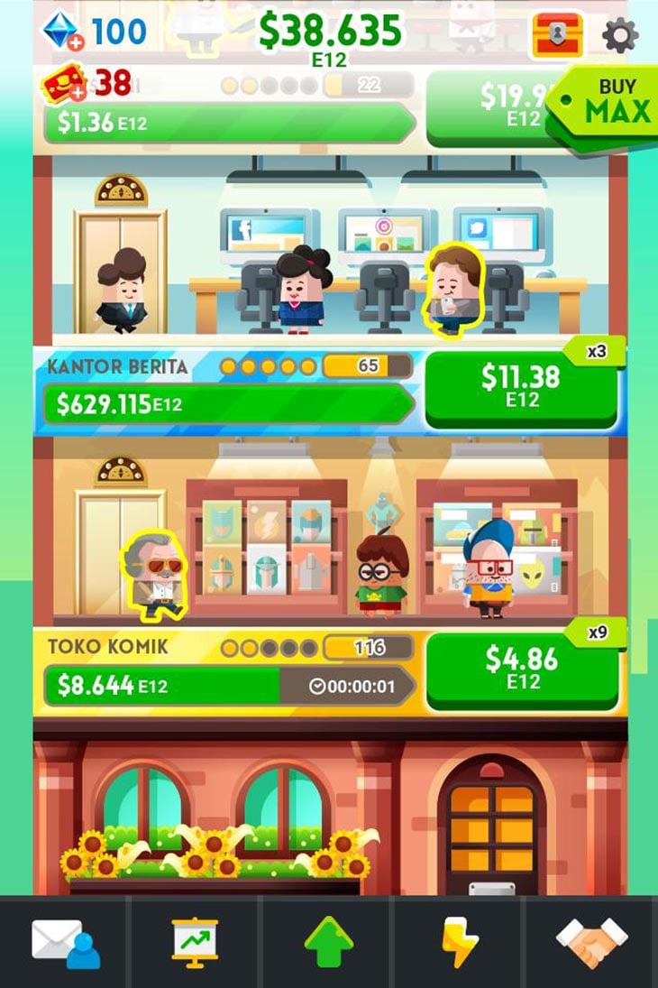 Cash Inc: لقطة شاشة لعبة Money Clicker 3