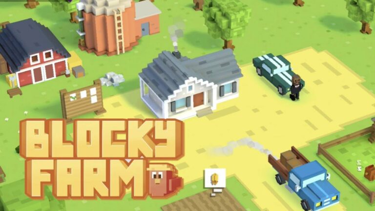 ملصق Blocky Farm